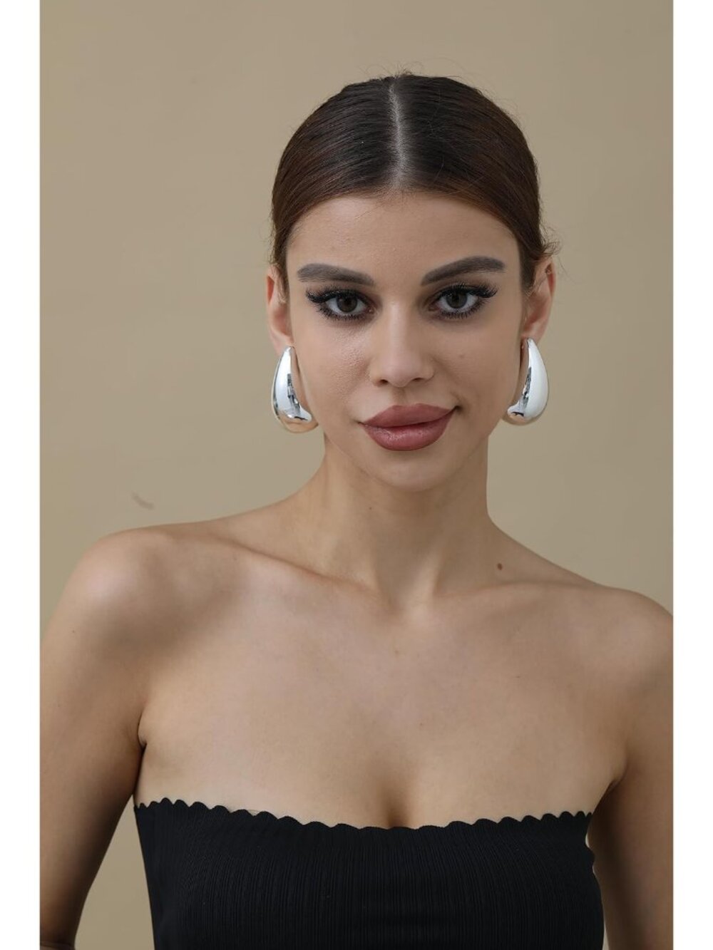 Extra Large Big Drop Earrings for Women, Oversized Chunky Gold Hoop Earrings Lig - Picture 5 of 7